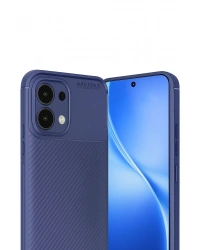 Newface Oppo A6 Pro 4G Auto Focus Karbon Kapak - Lacivert