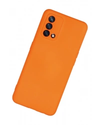 Newface Oppo A74 4G Kılıf Nano içi Kadife Silikon - Turuncu