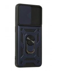 Newface Oppo A74 4G Kılıf Pars Lens Yüzüklü Silikon - Lacivert