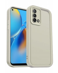 Newface Oppo A74 4G Kılıf Viera Silikon - Krem