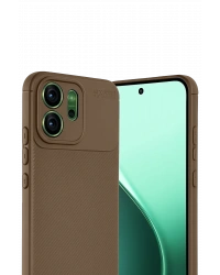 Newface Oppo Reno 14 Auto Focus Karbon Kapak - Kahverengi