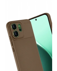 Newface Oppo Reno 14F Auto Focus Karbon Kapak - Kahverengi