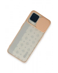 Newface Oppo Reno 4 Lite Kılıf Palm Buzlu Kamera Sürgülü Silikon - Pembe