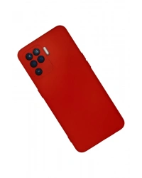 Newface Oppo Reno 5 Lite Kılıf Nano içi Kadife Silikon - Kırmızı