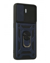 Newface Oppo Reno 5 Lite Kılıf Pars Lens Yüzüklü Silikon - Lacivert