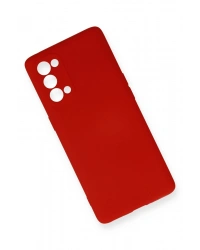 Newface Oppo Reno 5 Pro Kılıf Nano içi Kadife Silikon - Kırmızı