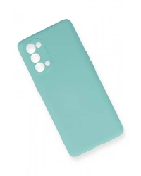 Newface Oppo Reno 5 Pro Kılıf Nano içi Kadife Silikon - Turkuaz