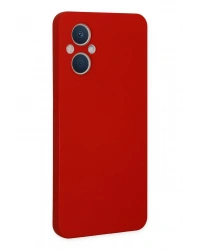 Newface Oppo Reno 7 Lite Kılıf Nano içi Kadife Silikon - Kırmızı