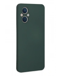 Newface Oppo Reno 7 Lite Kılıf Nano içi Kadife Silikon - Koyu Yeşil