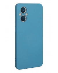 Newface Oppo Reno 7 Lite Kılıf Nano içi Kadife Silikon - Mavi