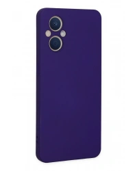 Newface Oppo Reno 7 Lite Kılıf Nano içi Kadife Silikon - Mor