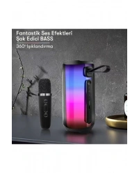 Newface Pluse 5 Mikrofonlu RGB Kablosuz Hoparlör - Beyaz