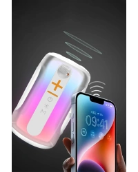 Newface Pluse 8 RGB Kablosuz Hoparlör - Beyaz