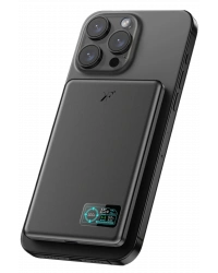 Newface PW595 5.000 mAh Dijital Göstergeli 20W Type-C ve 15W Kablosuz Şarj PD Hızlı Şarj Magsafe Powerbank - Siyah