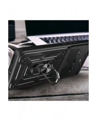 Newface Realme 11 Pro Kılıf Pars Lens Yüzüklü Silikon - Kırmızı