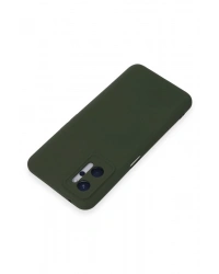 Newface Realme 9i 4G Kılıf Nano içi Kadife Silikon - Koyu Yeşil