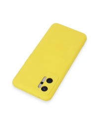 Newface Realme 9i 4G Kılıf Nano içi Kadife Silikon - Sarı