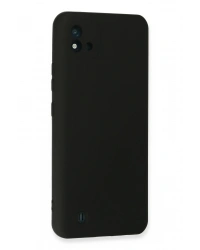 Newface Realme C11 2021 Kılıf Nano içi Kadife Silikon - Siyah