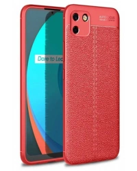 Newface Realme C11 Kılıf Auto Focus Kapak - Kırmızı