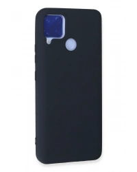 Newface Realme C15 Kılıf Nano içi Kadife Silikon - Lacivert