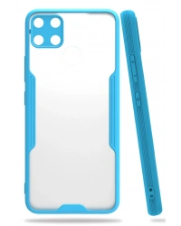 Newface Realme C15 Kılıf Platin Silikon - Mavi