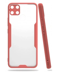 Newface Realme C15 Kılıf Platin Silikon - Pembe