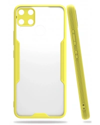 Newface Realme C15 Kılıf Platin Silikon - Sarı