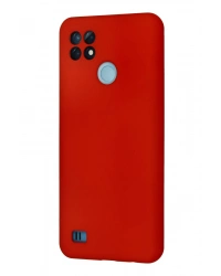 Newface Realme C21 Kılıf Nano içi Kadife Silikon - Kırmızı