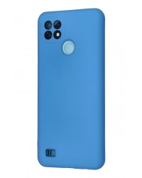 Newface Realme C21 Kılıf Nano içi Kadife Silikon - Mavi