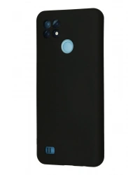 Newface Realme C21 Kılıf Nano içi Kadife Silikon - Siyah