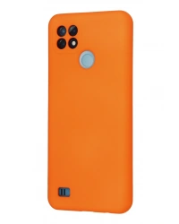 Newface Realme C21 Kılıf Nano içi Kadife Silikon - Turuncu