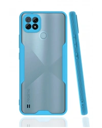 Newface Realme C21 Kılıf Platin Silikon - Mavi