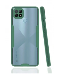 Newface Realme C21 Kılıf Platin Silikon - Yeşil