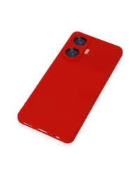 Newface Realme C55 Kılıf Nano içi Kadife Silikon - Kırmızı