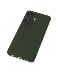 Newface Realme C55 Kılıf Nano içi Kadife Silikon - Koyu Yeşil