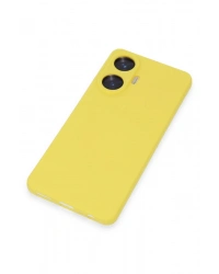 Newface Realme C55 Kılıf Nano içi Kadife Silikon - Sarı