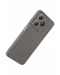 Newface Realme C61 Kılıf Auto Focus Karbon Kapak - Gri