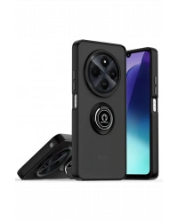 Newface Realme C75 4G Kılıf Montreal Yüzüklü Silikon Kapak - Siyah