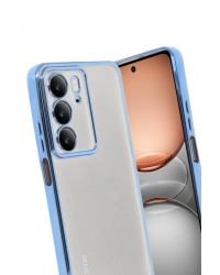 Newface Realme C75 4G Kılıf Razer Lensli Silikon - Açık Mavi