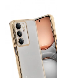 Newface Realme C75 4G Kılıf Razer Lensli Silikon - Gold