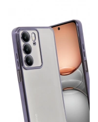 Newface Realme C75 4G Kılıf Razer Lensli Silikon - Mor