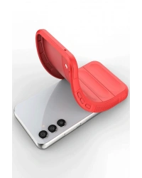 Newface Samsung A56 Kılıf Optimum Silikon - Kırmızı