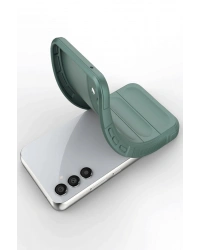 Newface Samsung A56 Kılıf Optimum Silikon - Koyu Yeşil