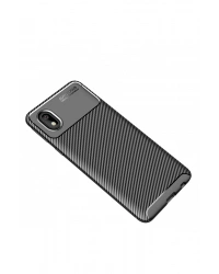 Newface Samsung Galaxy A01 Core Kılıf Auto Focus Karbon Kapak - Siyah