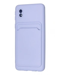 Newface Samsung Galaxy A01 Core Kılıf Kelvin Kartvizitli Silikon - Lila