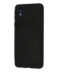 Newface Samsung Galaxy A01 Core Kılıf Kelvin Kartvizitli Silikon - Siyah