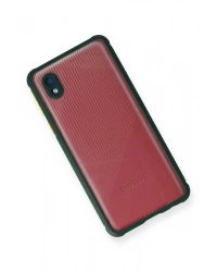 Newface Samsung Galaxy A01 Core Kılıf Miami Şeffaf Silikon - Koyu Yeşil