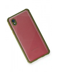 Newface Samsung Galaxy A01 Core Kılıf Miami Şeffaf Silikon - Yeşil