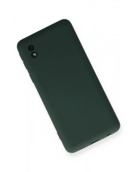Newface Samsung Galaxy A01 Core Kılıf Nano içi Kadife Silikon - Koyu Yeşil