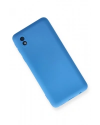 Newface Samsung Galaxy A01 Core Kılıf Nano içi Kadife Silikon - Mavi